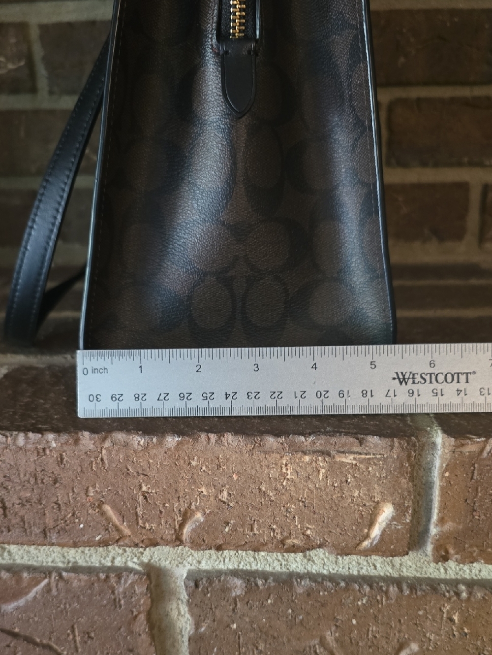 COACH TATUM 40 CARRYALL IN SIGNATURE CANVAS /LEATHER /BROWN/ BLACK - Picture 8 of 9